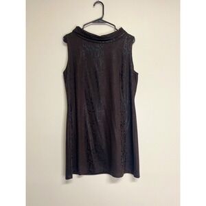 IMAN Women's Brown Snakeskin Print Dress Size‎ L